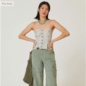 Anthropologie- PILCRO BUTTONDOWN CORSET. NWT. Size XLarge